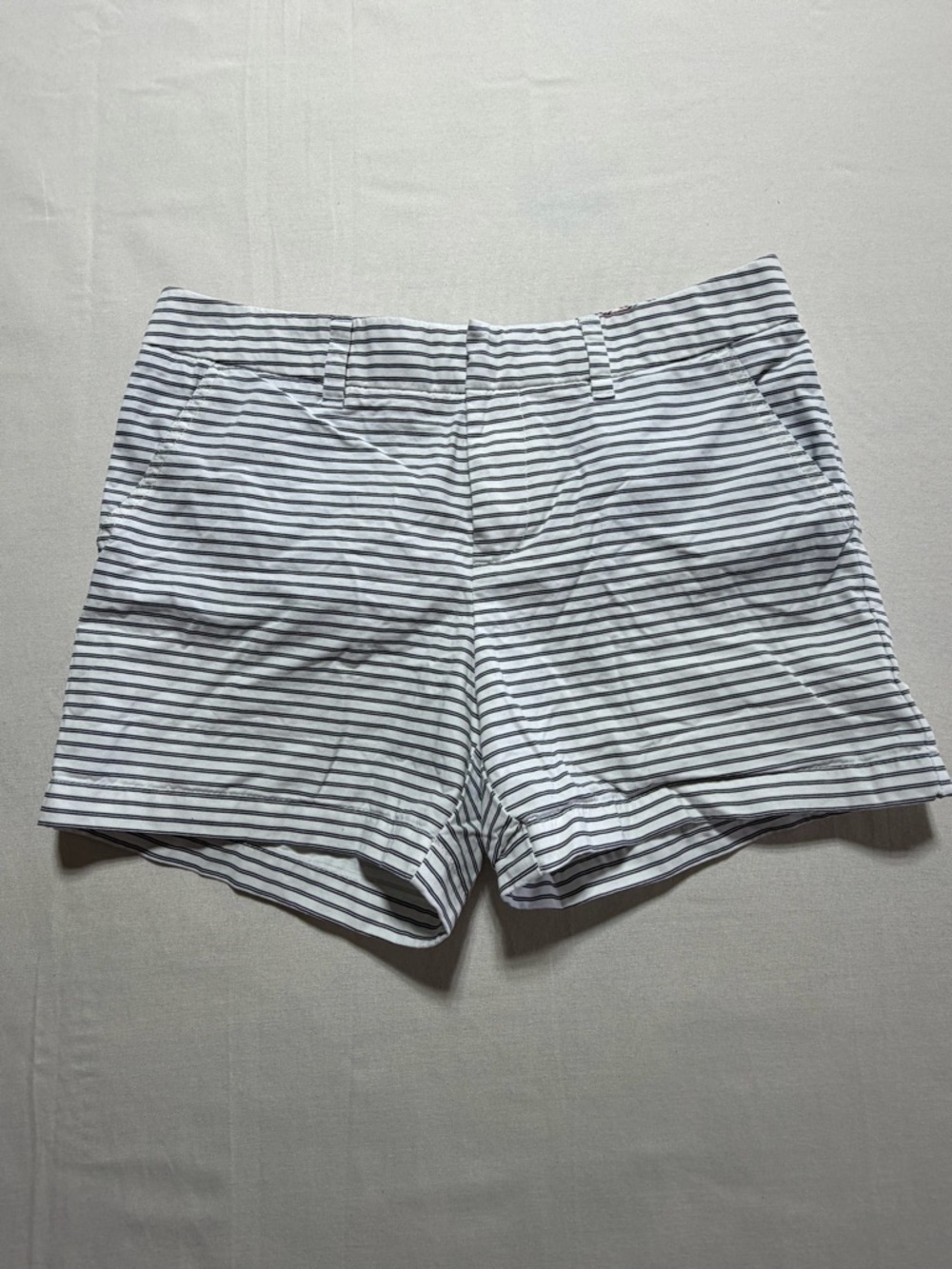 Tommy Hilfiger Women's Sz 8 Shorts Striped Cotton Chino Preppy Old Money Coastal